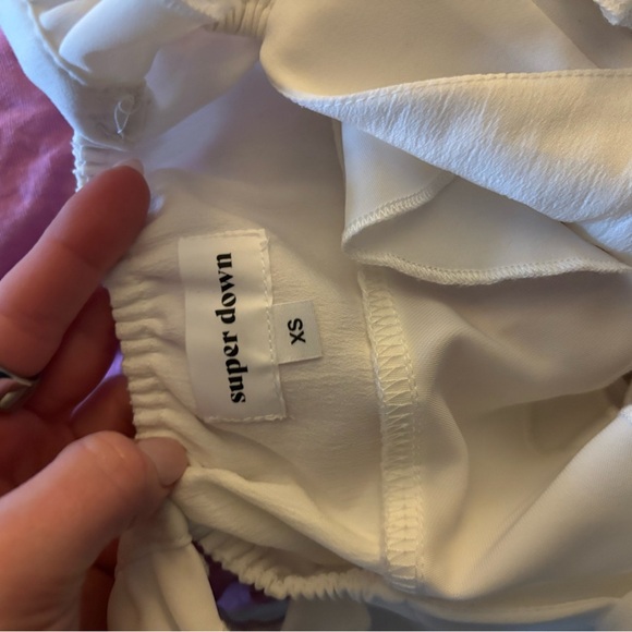 Superdown White Ruffle Crop Top - Picture 3 of 3